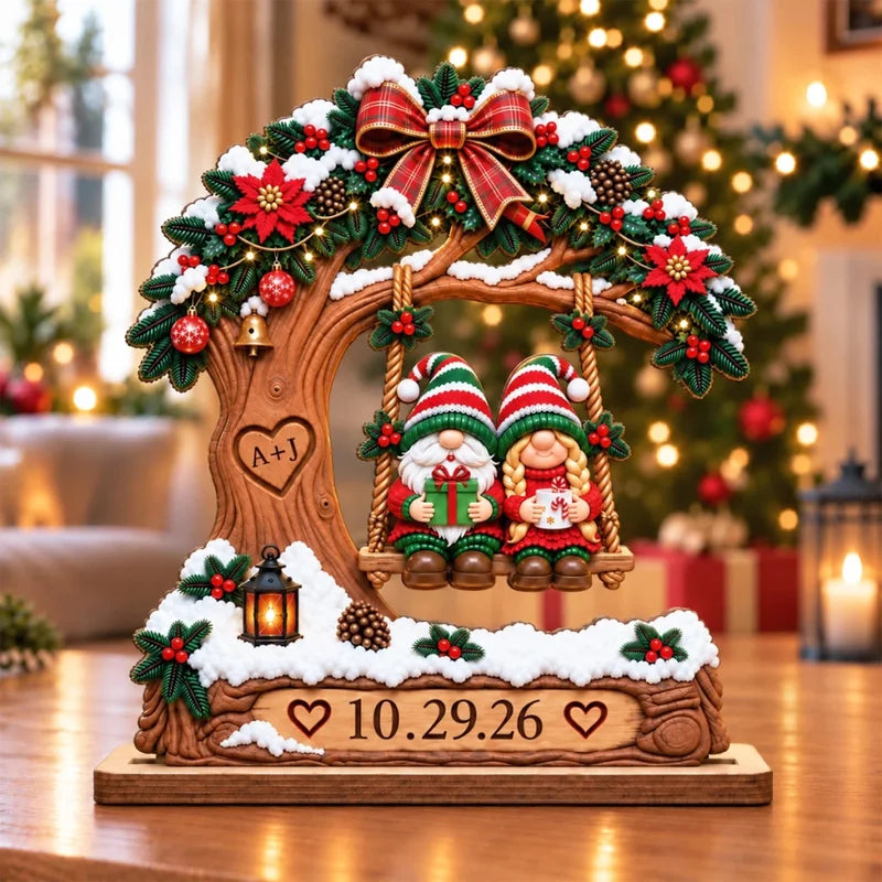 Couple Christmas - Personalized Wood Plaque
