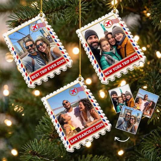 Custom Keepsake Christmas Ornament •  Best Adventure Ever - Personalized Acrylic Ornament