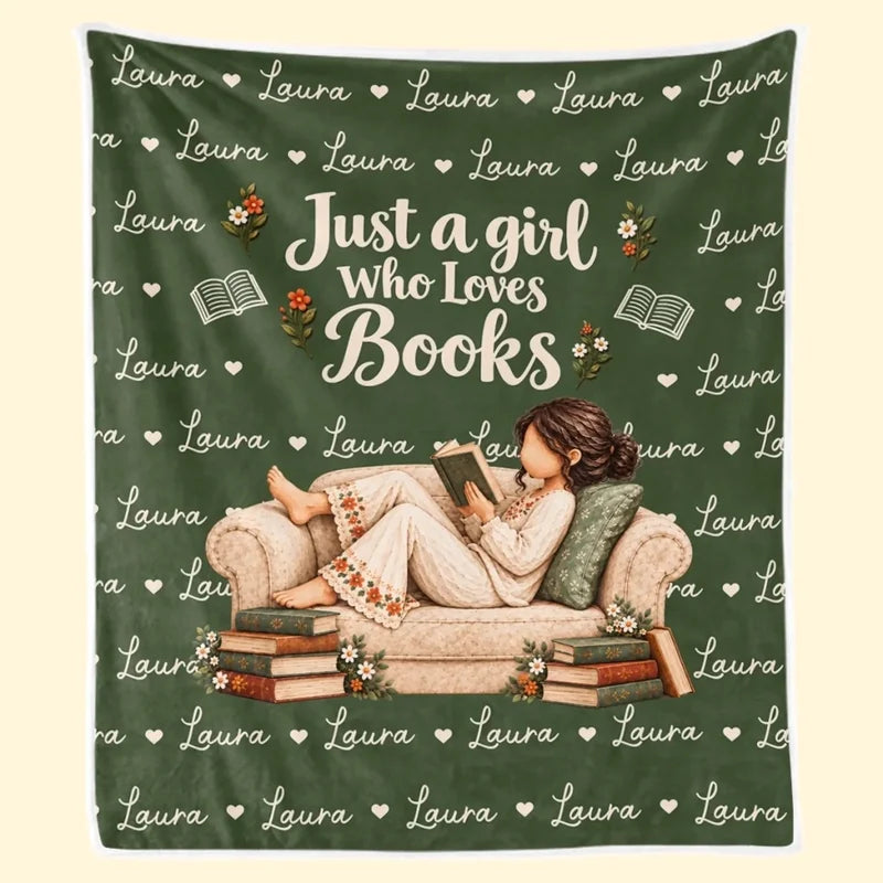Custom Name Cozy Reading Nook Gifts for Women - Personalized Blanket