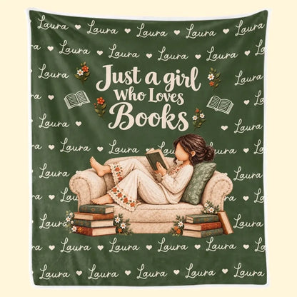 Custom Name Cozy Reading Nook Gifts for Women - Personalized Blanket