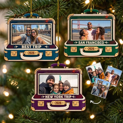 Memories From Our Travels - Personalized 2-Layered Wood Ornament