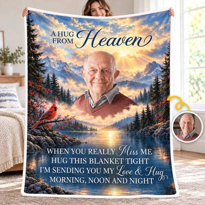 Custom Photo Memorial Sympathy Gifts For Loss Of A Loved One - Personalized Blanket