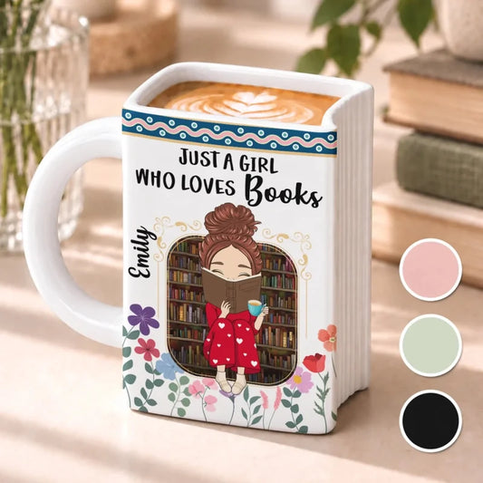 Custom Christmas & Birthday Keepsake Gift • Sip Read Relax Repeat Daily - Personalized Book Shaped M