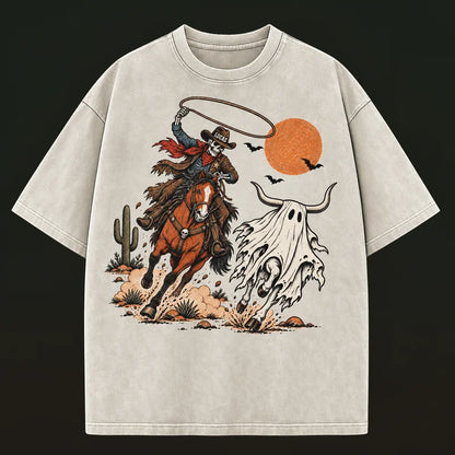 Personalized Sweatshirt, Desert Ride Under an Orange Moon, Creative Gift for Cowboy and Horse Lovers