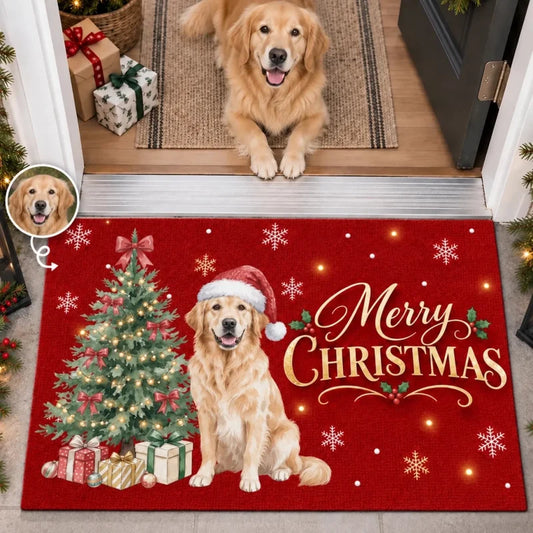 Custom Photo Home Decor Decorative Mat - Personalized  Christmas Birthday Gifts For Dog Cat Lovers, 