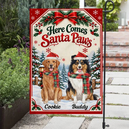 Deck The Halls With Paws - Personalized Flag