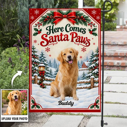Deck The Halls With Paws Photo - Personalized Flag