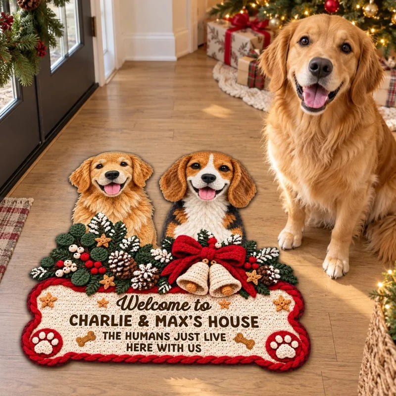 Welcome To Our Pawlidays - Personalized 3D Effect Doormat
