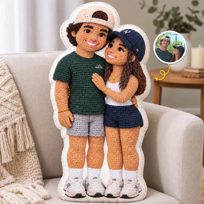 Custom Photo Couple Gifts - Personalized Shaped Pillow