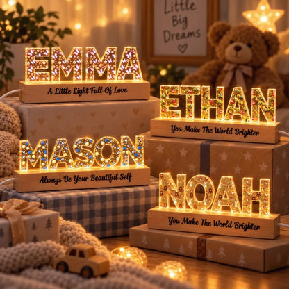You Make the World Brighter - Personalized Acrylic Block LED Night Light - Kids Room Decor, Nursery 