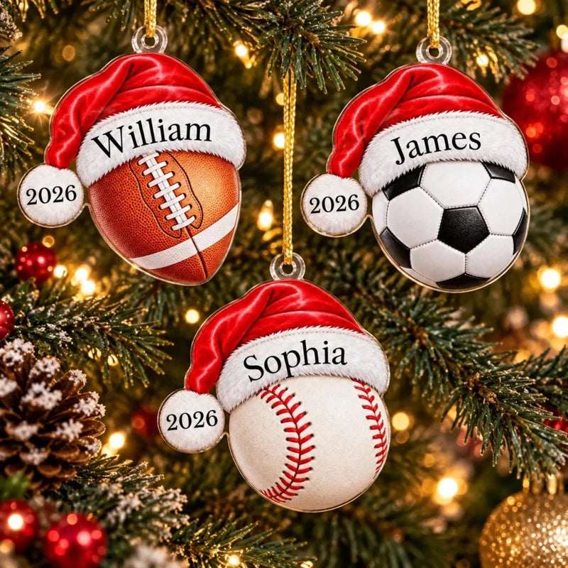 Custom Name Christmas Sports Gifts For Athletes, Sports Fans, Sports Lovers - Personalized Acrylic O