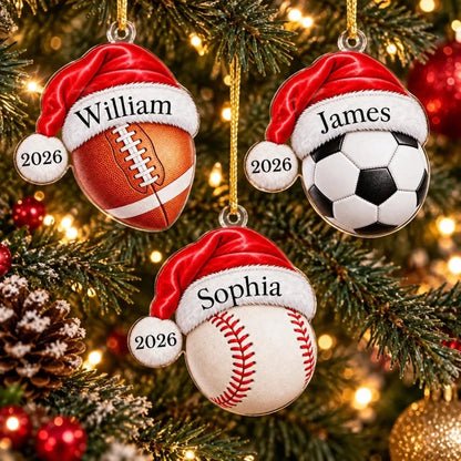 Custom Name Christmas Sports Gifts For Athletes, Sports Fans, Sports Lovers - Personalized Acrylic O