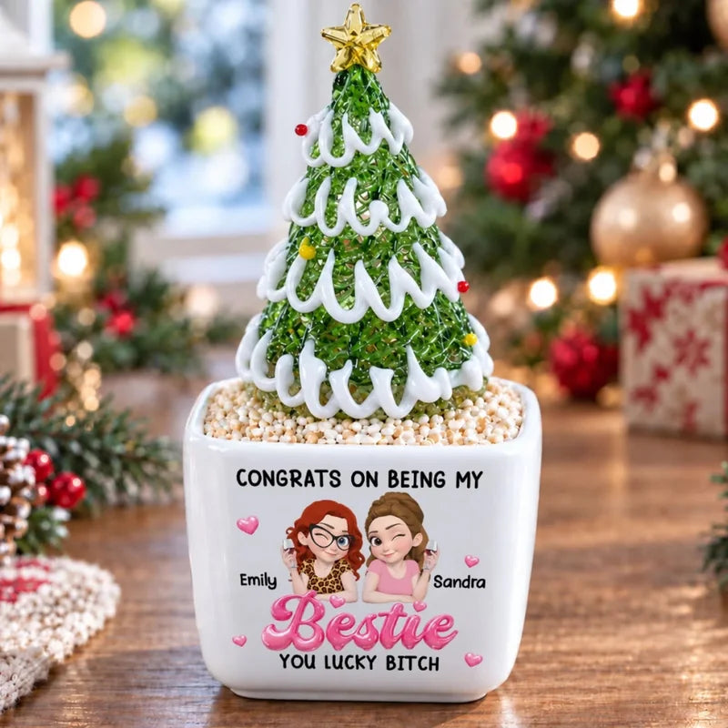 My Besties - Personalized Glass Christmas Tree