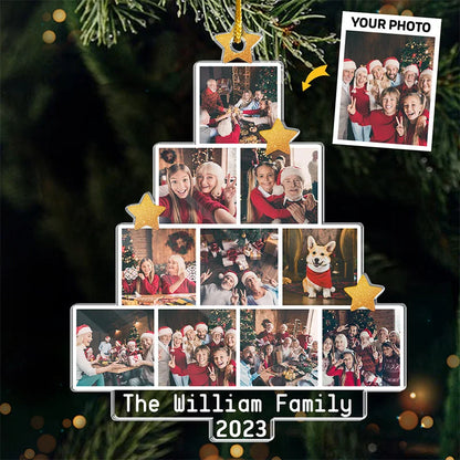 Custom Photo Christmas Family Gifts - Personalized Ornament
