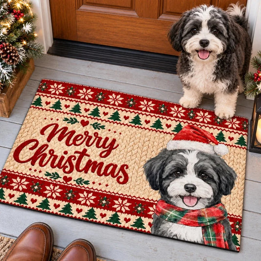 Christmas With My Pup - Personalized Doormat