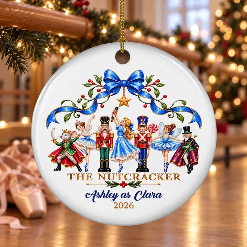 Christmas Dreams Dance On Stage - Personalized Ceramic Ornament