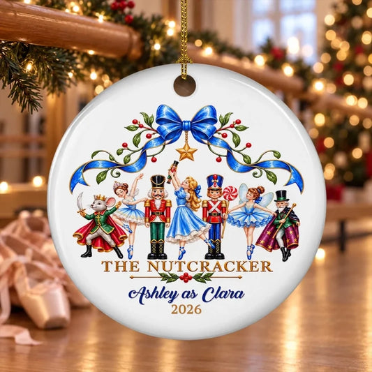 Christmas Dreams Dance On Stage - Personalized Ceramic Ornament