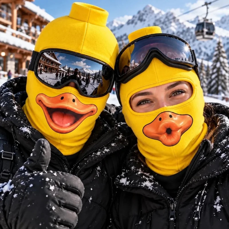 Custom Funny Duck Face Skiing Gifts For Men, Women - Personalized BlockHead Ski Mask