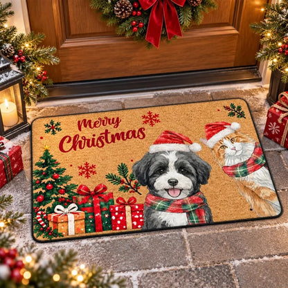 Merry Little Friend - Personalized Doormat