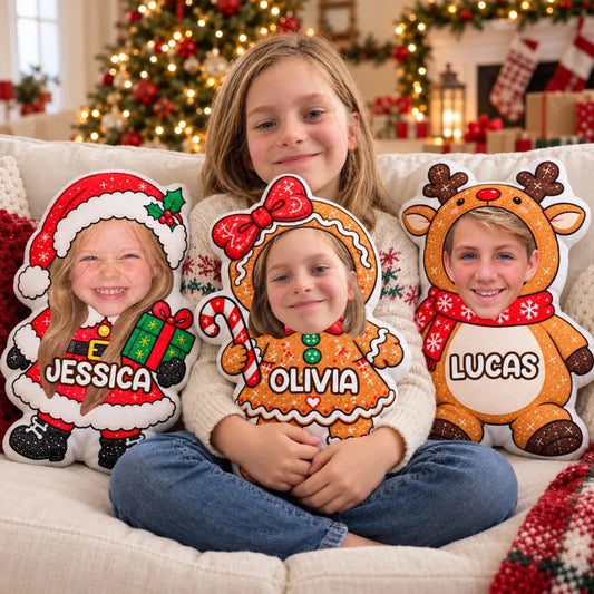 Family Christmas Costume - Personalized Shaped Pillow