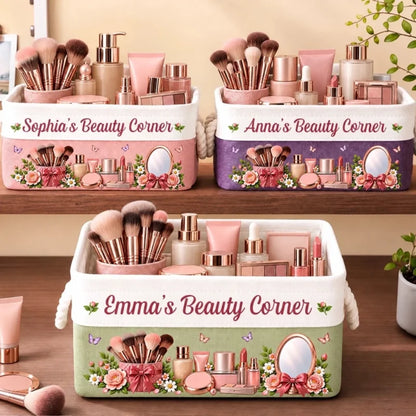 Custom Name Makeup Beauty Gifts For Women - Personalized Storage Basket