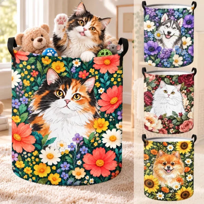 Custom Photo Cat And Dog Gifts For Pet Lovers - Personalized Laundry Basket