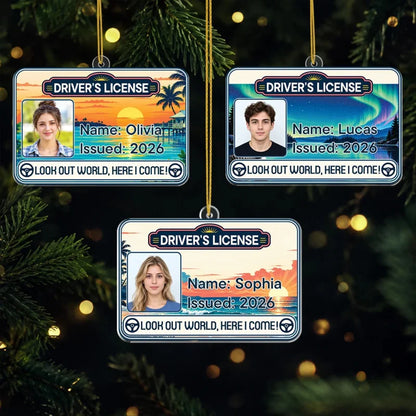 "Look Out World Here I Come" Personalized New Driver Ornament - Christmas Keepsake for Teens