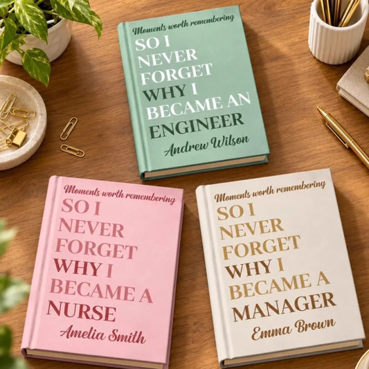 Custom Name Career Motivation Gifts - Personalized Hardcover Journal