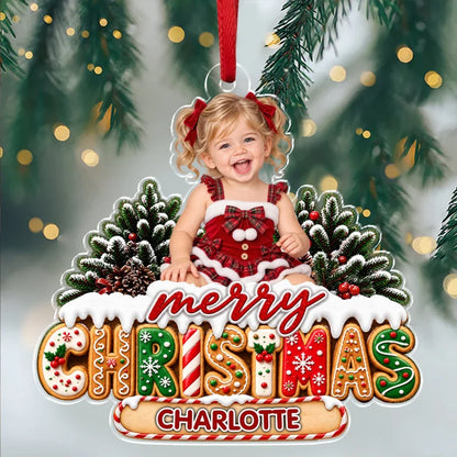 Custom Kid Photo Christmas Acrylic Ornament Unique Gift for Kids and Family LM32 670293