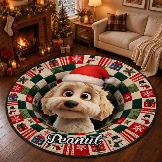 Paws Home For Christmas - Personalized Quilted Mat