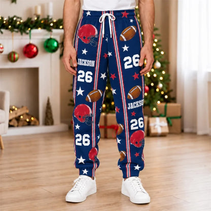 Personalized Sports Lover Name Monogram Fleece Sweatpants
