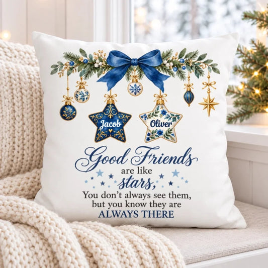 Personalized Good Friends Are Like Stars Friendship Pillow
