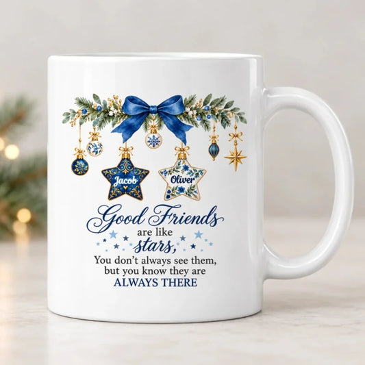 Personalized Good Friends Are Like Stars Ceramic Coffee Mug