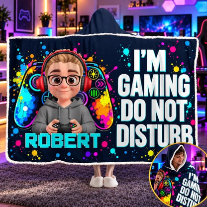 Personalized Do Not Disturb Gaming Custom Snuggle Blanket