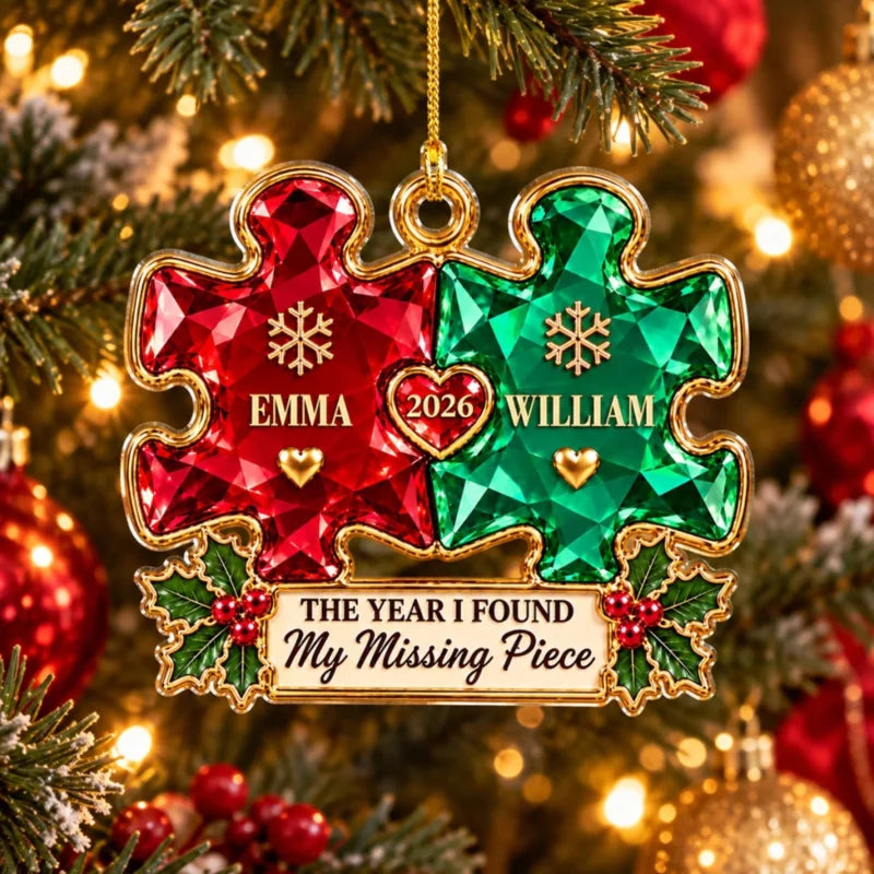 Personalized My Missing Piece Version 2 Puzzle Acrylic Ornament
