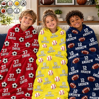 Favorite Sports - Personalized Fleece Blanket