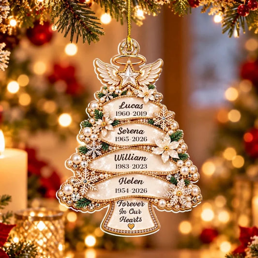 Angels At Christmas - Personalized Acrylic Ornament