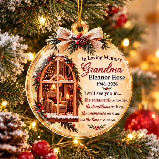 Still With Us Every Christmas - Personalized 3D Effect Acrylic Ornament