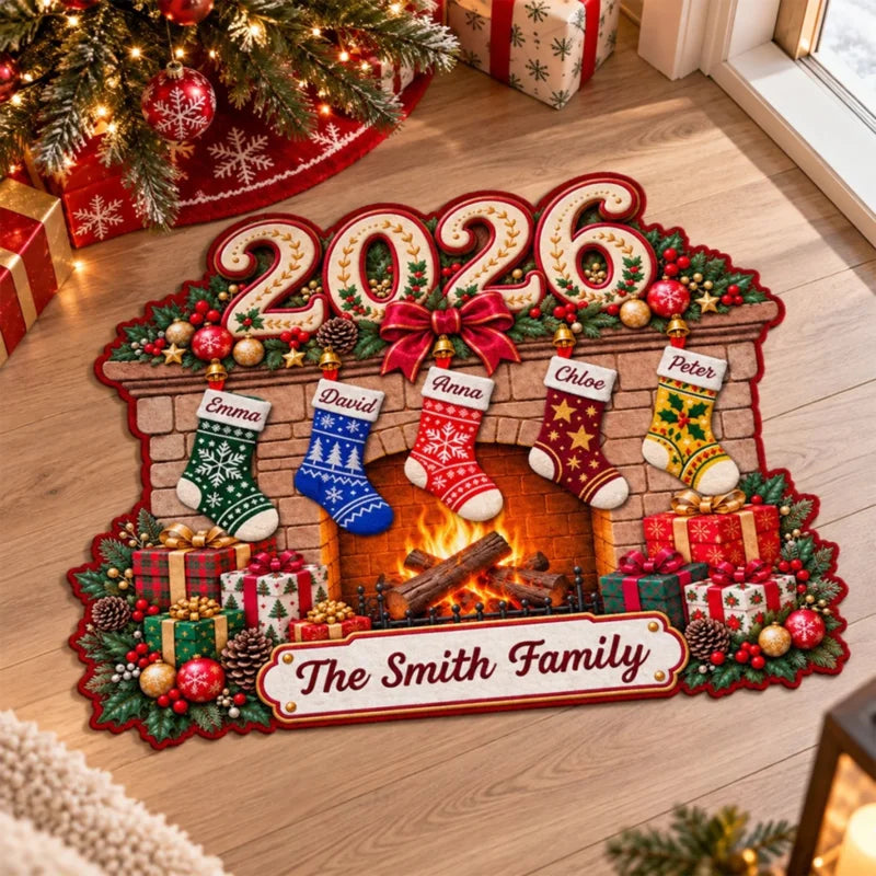 The Stockings Of Our Family - Personalized Doormat