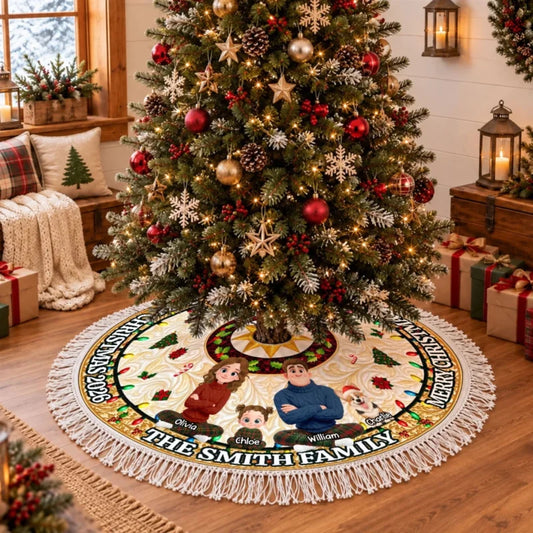 Around The Christmas Tree - Personalized Tree Skirt