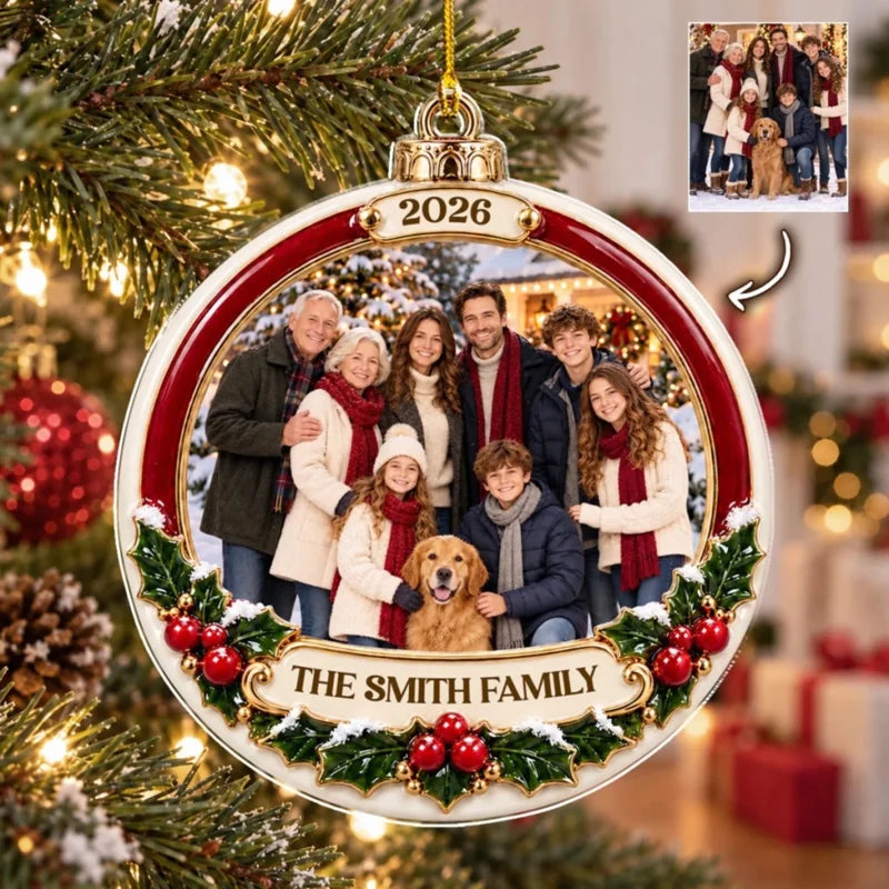 Wrapped In Family Love - Personalized Acrylic Ornament