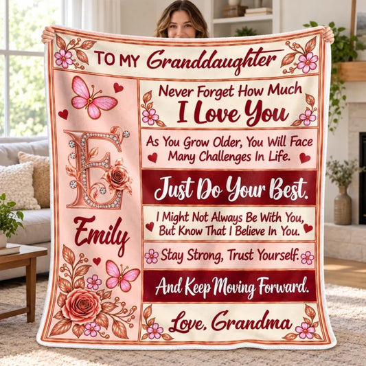 Custom Name Just Do Your Best Gifts for Daughter and Granddaughter - Personalized Blanket