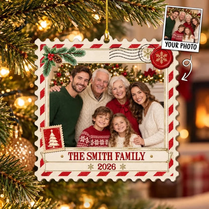 Family Photo - Personalized Wood Ornament