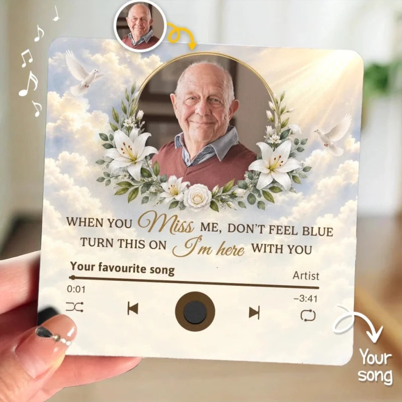 Custom Photo Memorial Music Gifts - Personalized Music Fridge Magnet