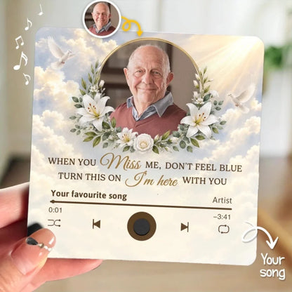Custom Photo Memorial Music Gifts - Personalized Music Fridge Magnet