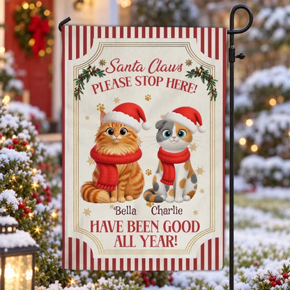 Welcome To The Meowmas - Personalized Flag