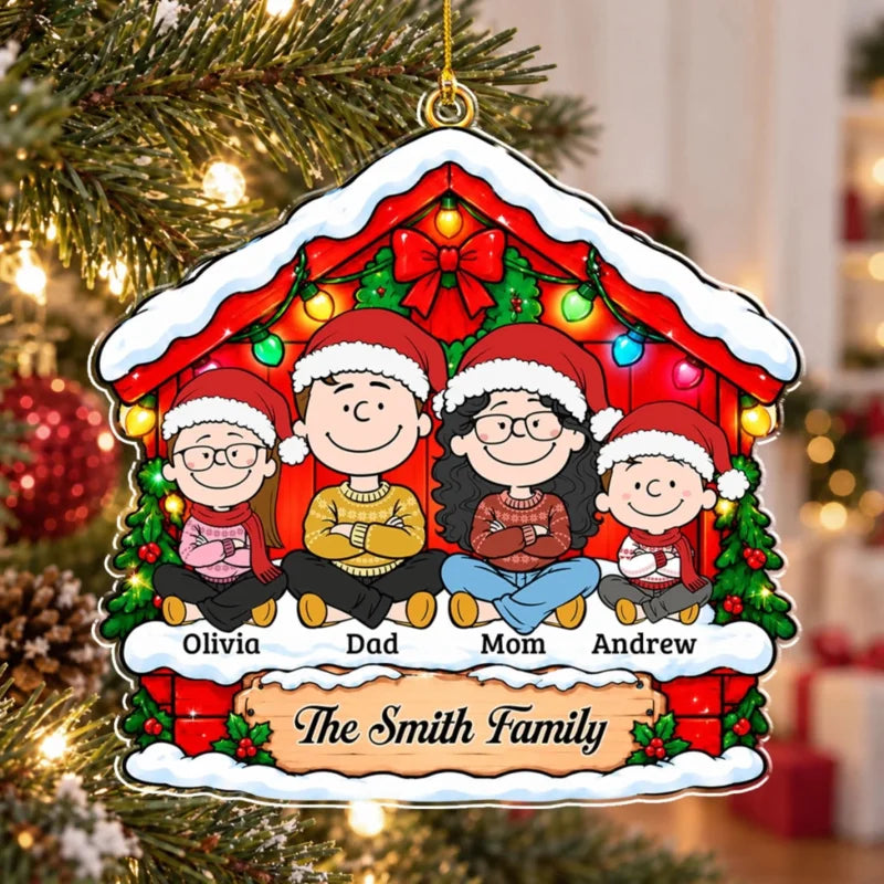 Custom Family Ornament, Christmas Gift for Family Members •  Funny Christmas - Personalized Acrylic 