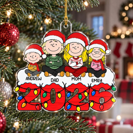 Custom Family Ornament, Christmas Gift for Family Members •  Love Family - Personalized Acrylic Orna