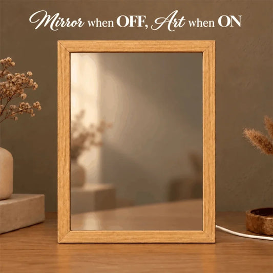 Personalized Moon Phase Date Mirror Light Box Anniversary Gift