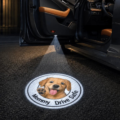Personalized Dog Portrait Car Door Projector Lights